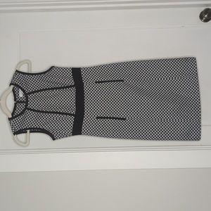 Calvin Klein Black and White Sheath Dress